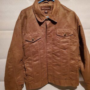 Bit & Bridle Mens Brown Suede Size Large Western Button Up Coat MAKE OFFER